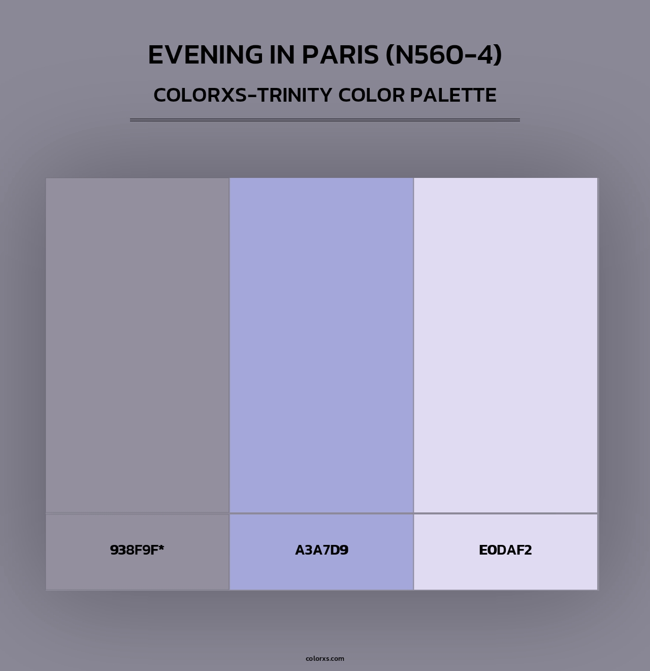 Evening In Paris (N560-4) - Colorxs Trinity Palette