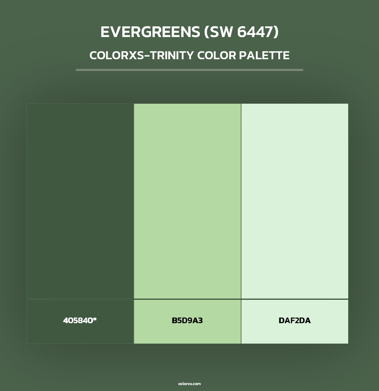 Evergreens (SW 6447) - Colorxs Trinity Palette