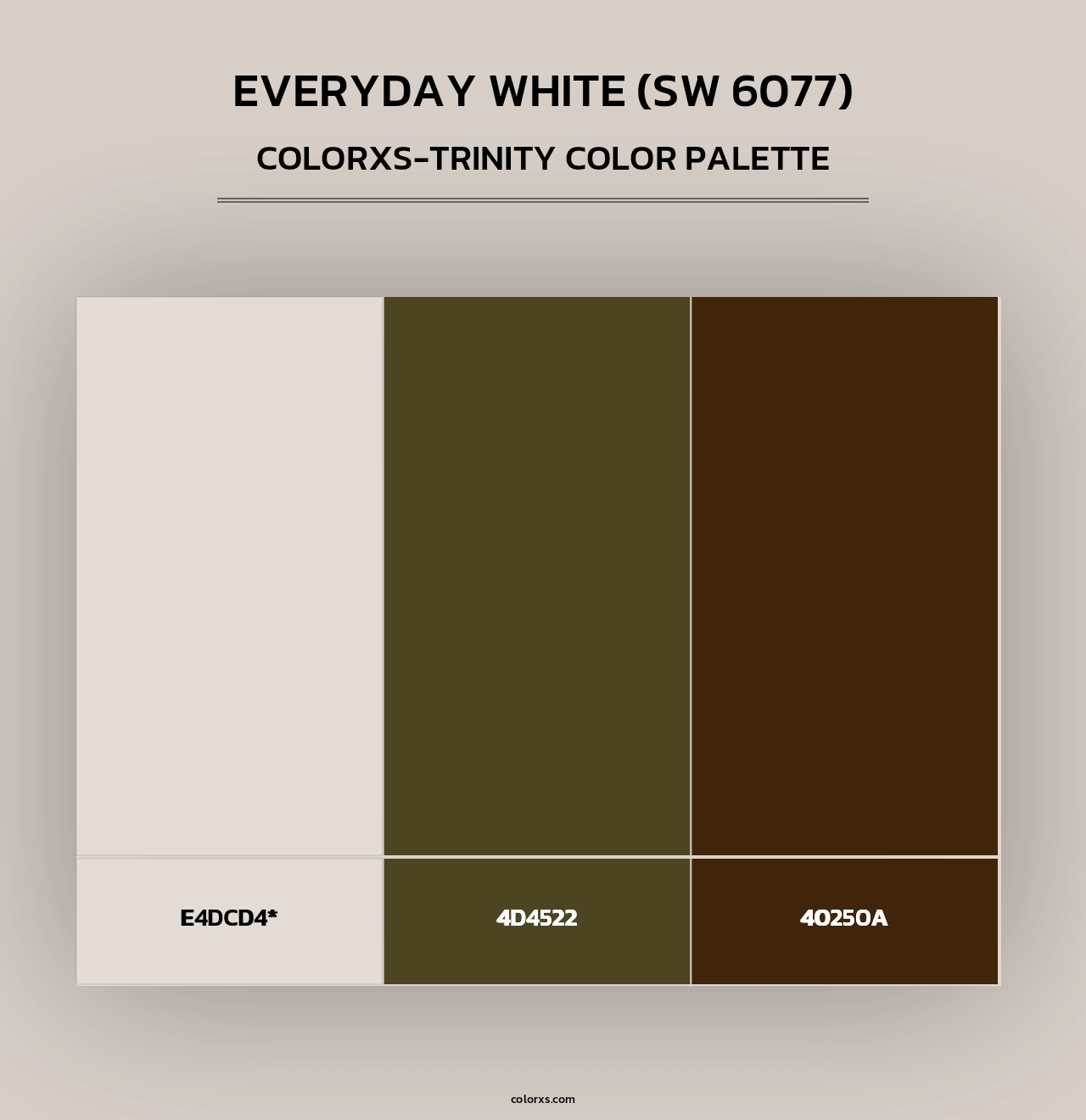 Everyday White (SW 6077) - Colorxs Trinity Palette