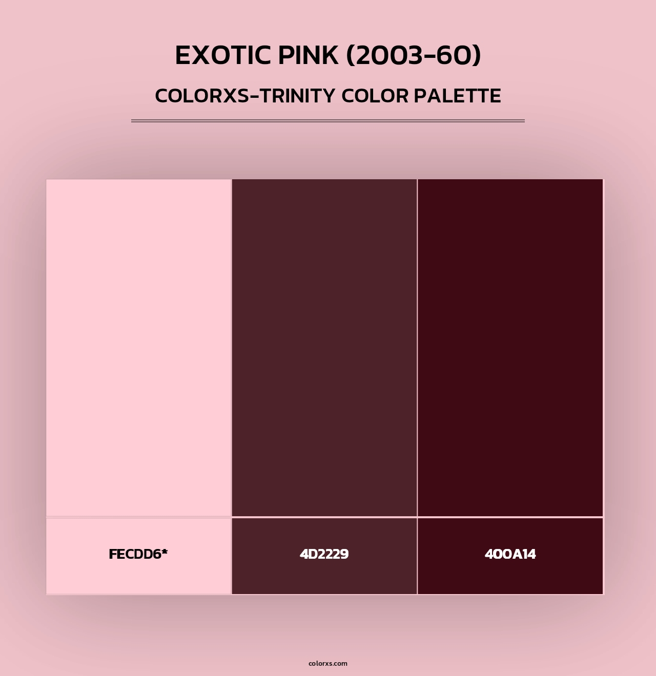 Exotic Pink (2003-60) - Colorxs Trinity Palette