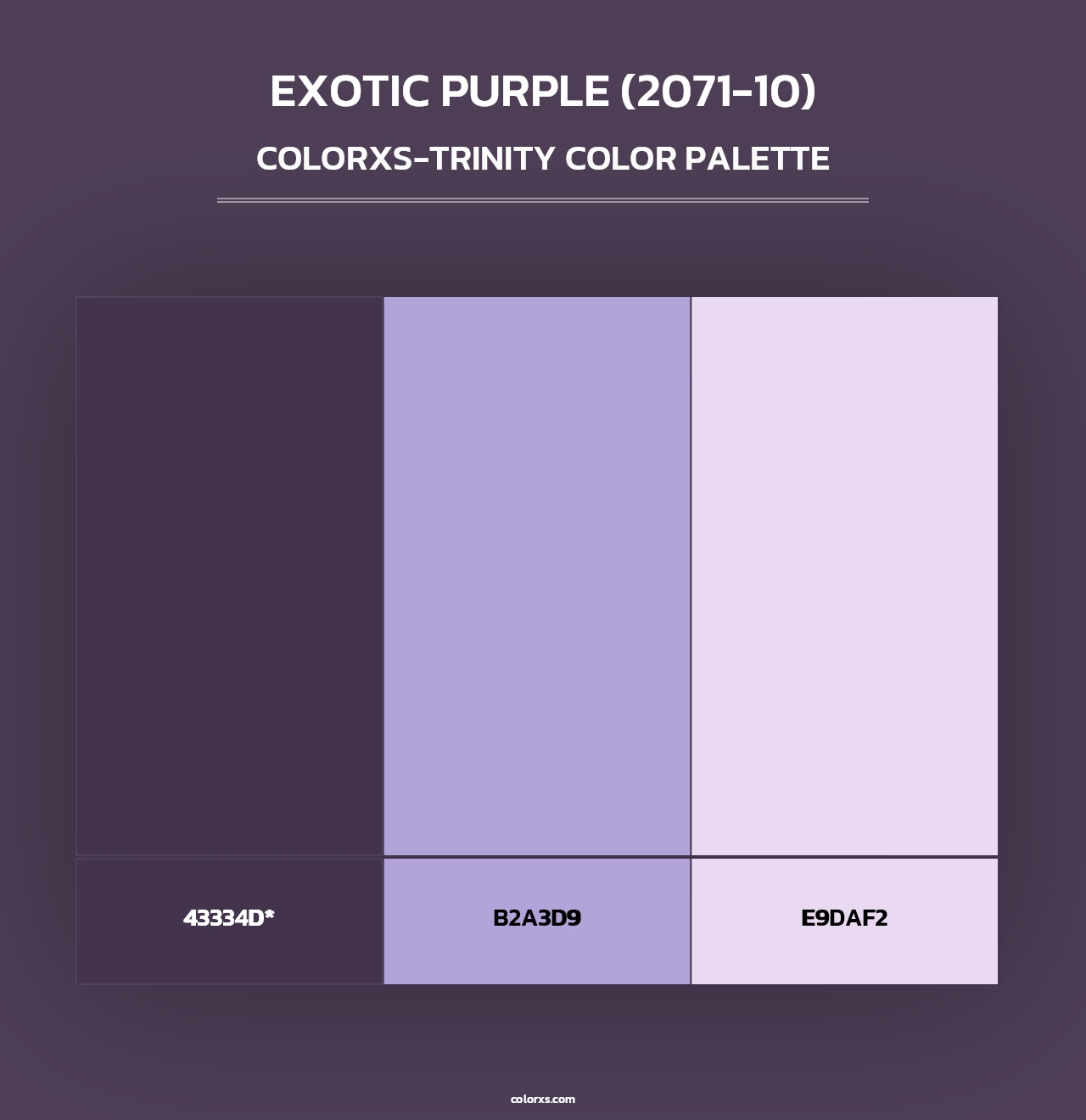 Exotic Purple (2071-10) - Colorxs Trinity Palette