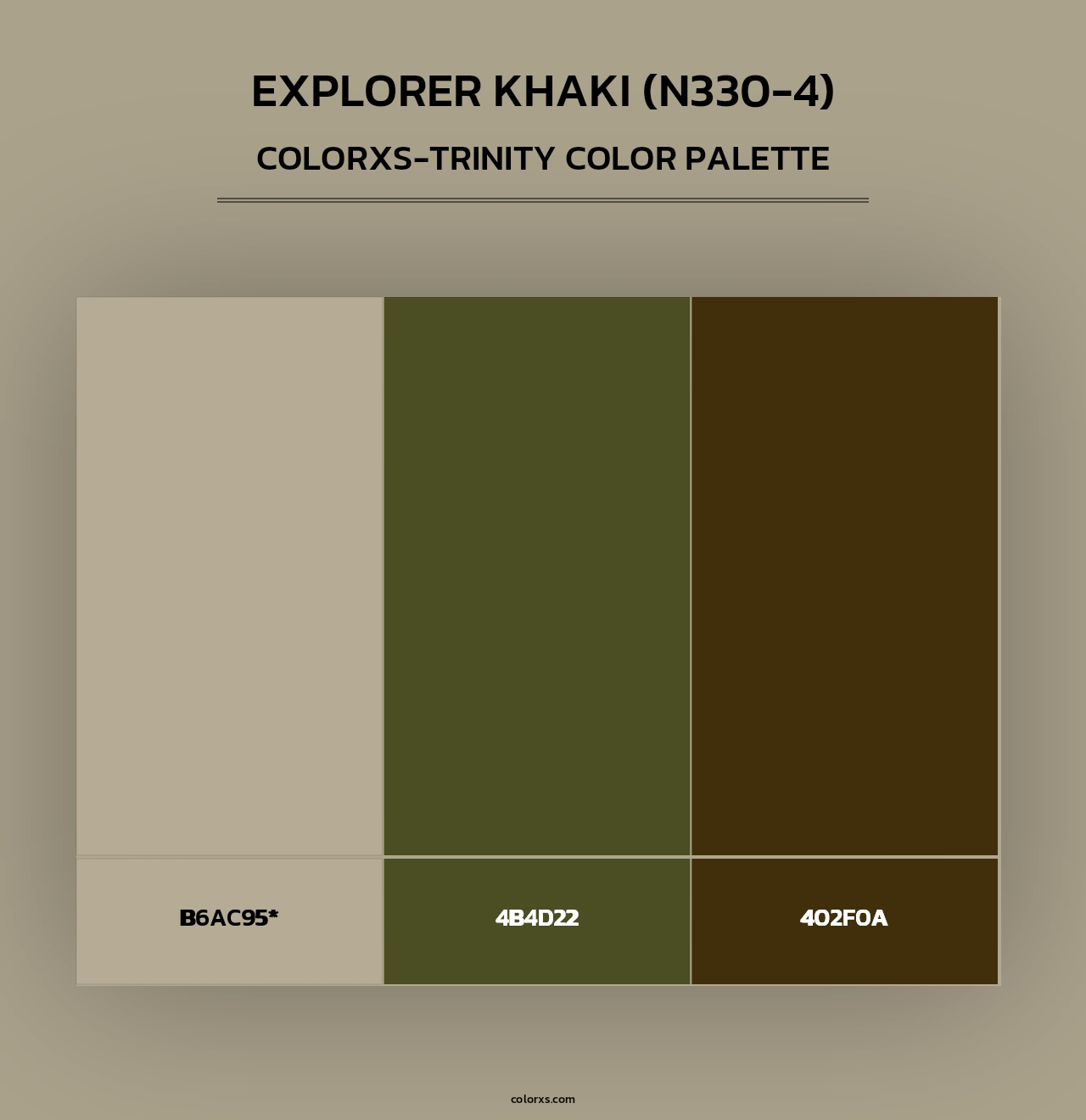 Explorer Khaki (N330-4) - Colorxs Trinity Palette