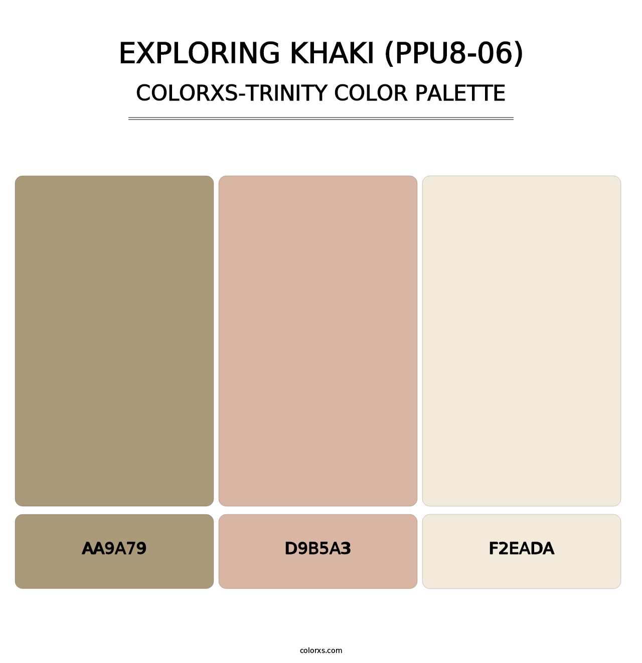 Exploring Khaki (PPU8-06) - Colorxs Trinity Palette