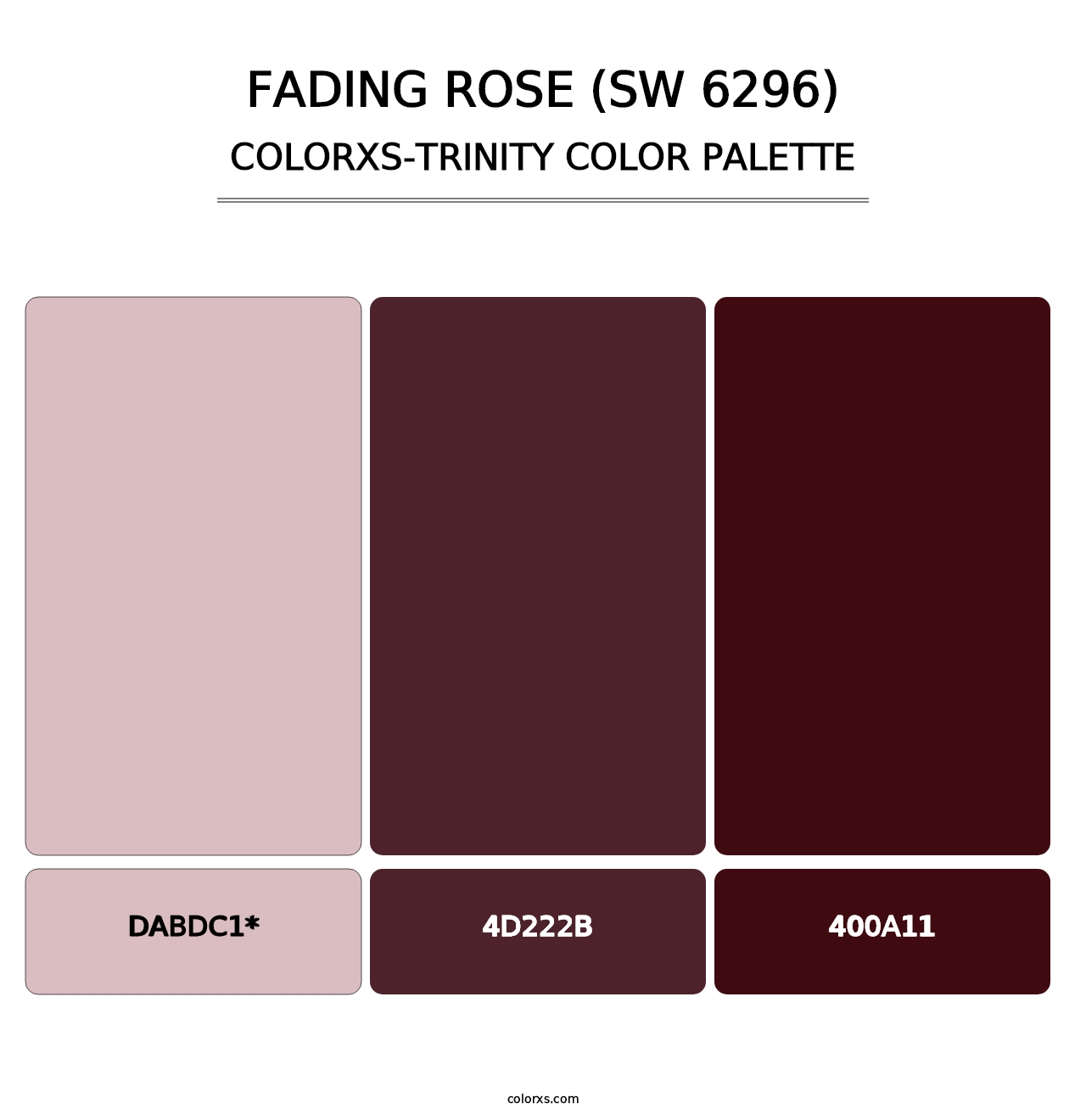 Fading Rose (SW 6296) - Colorxs Trinity Palette