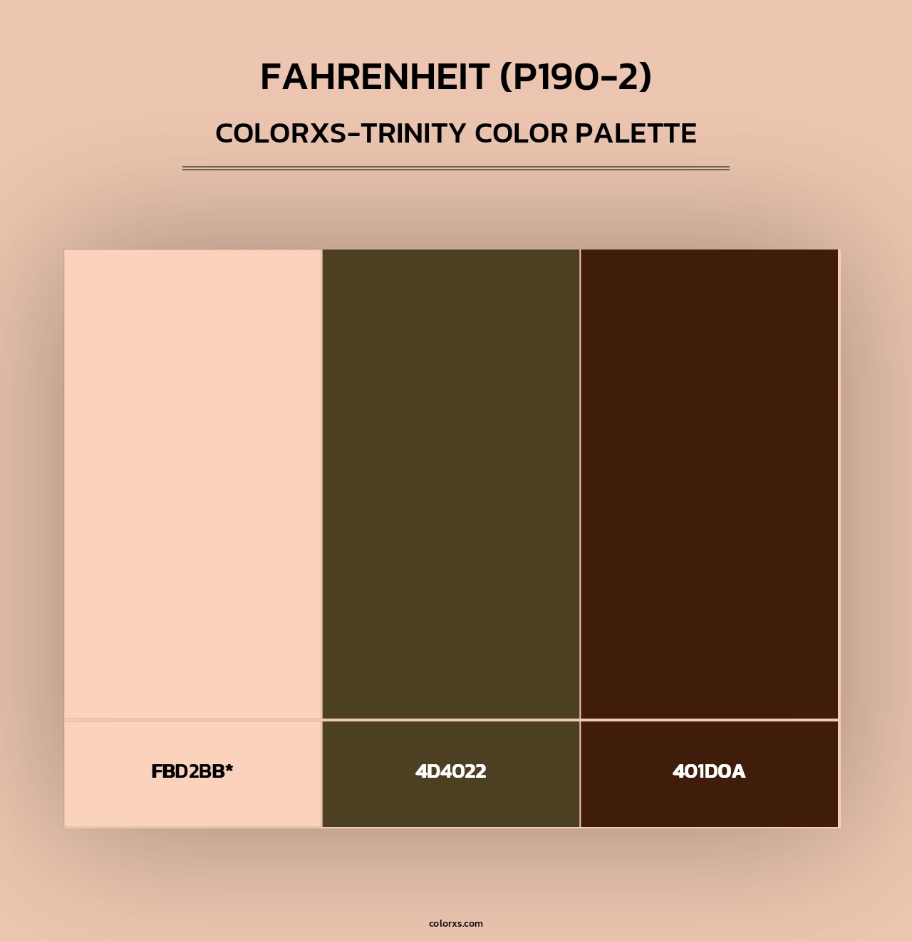 Fahrenheit (P190-2) - Colorxs Trinity Palette