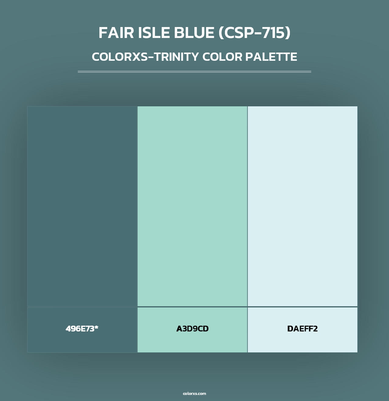 Fair Isle Blue (CSP-715) - Colorxs Trinity Palette