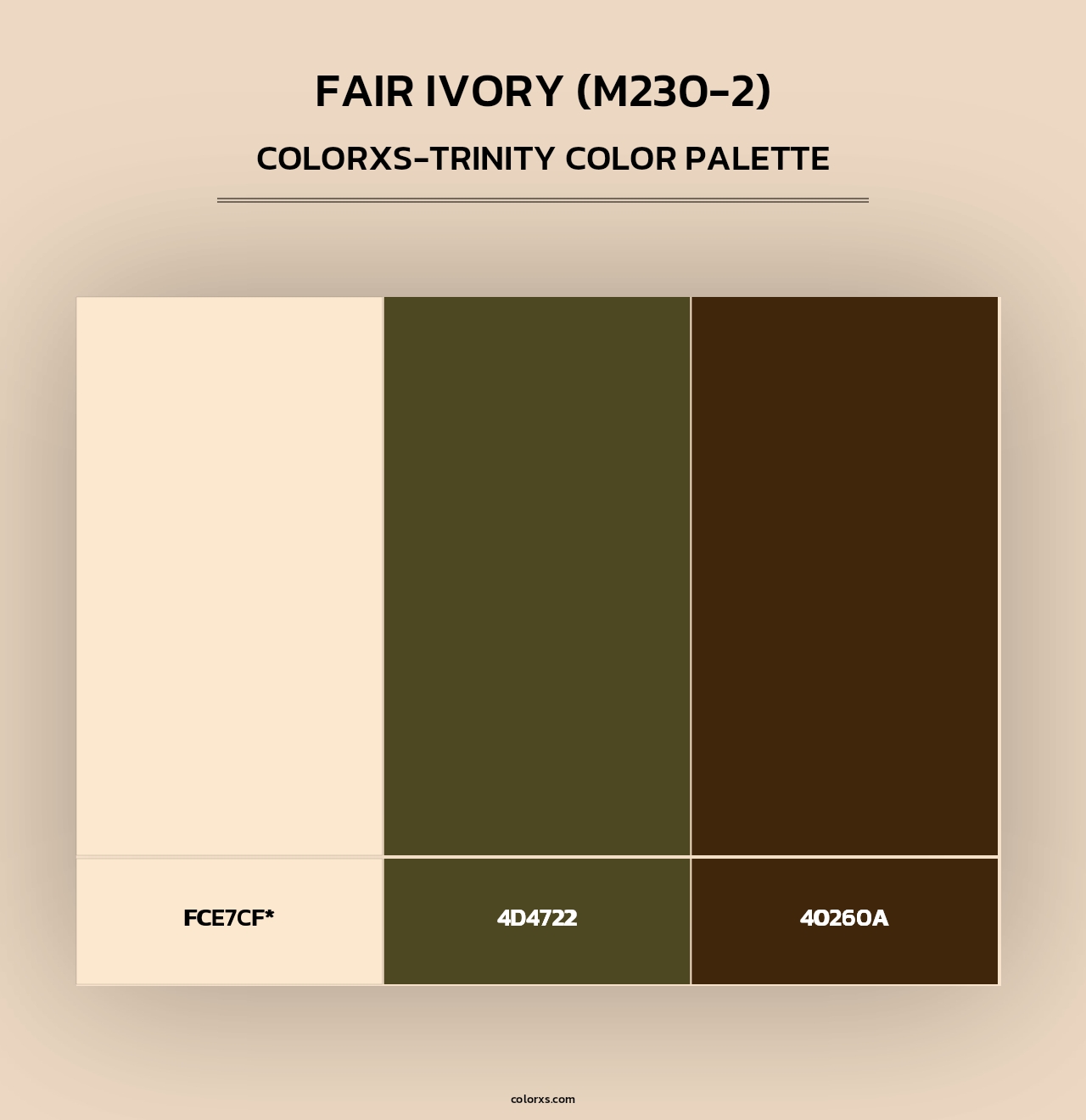 Fair Ivory (M230-2) - Colorxs Trinity Palette