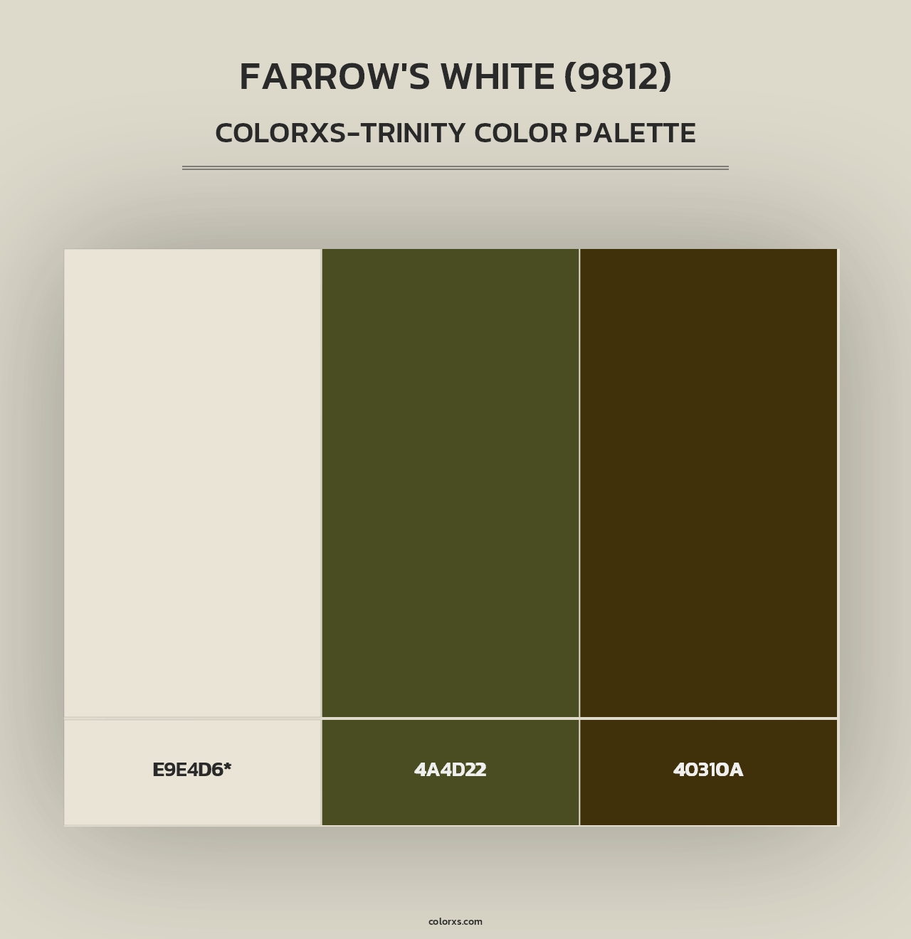 Farrow's White (9812) - Colorxs Trinity Palette