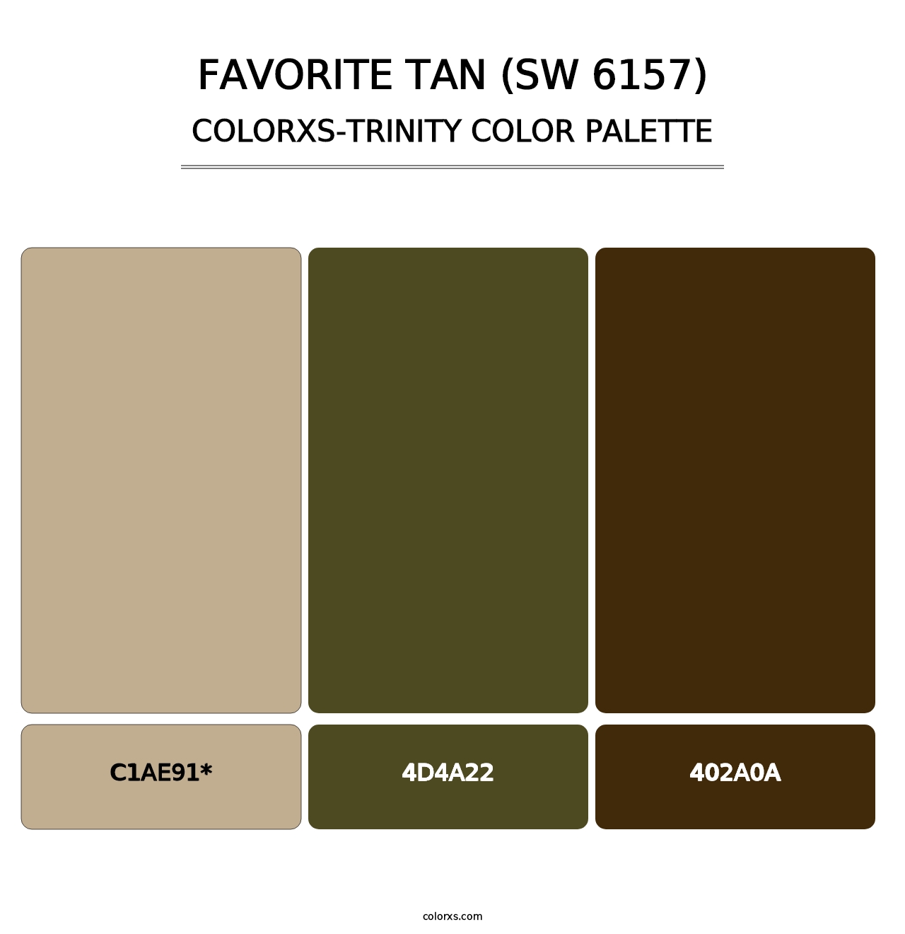 Favorite Tan (SW 6157) - Colorxs Trinity Palette