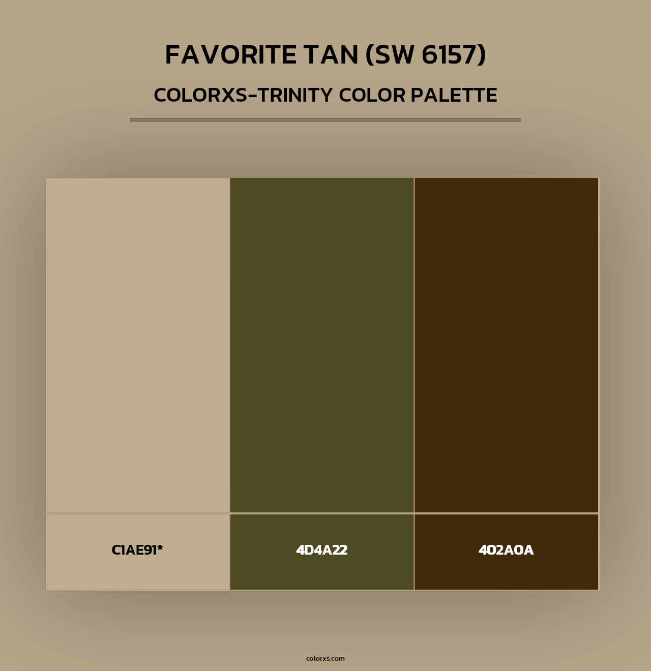 Favorite Tan (SW 6157) - Colorxs Trinity Palette