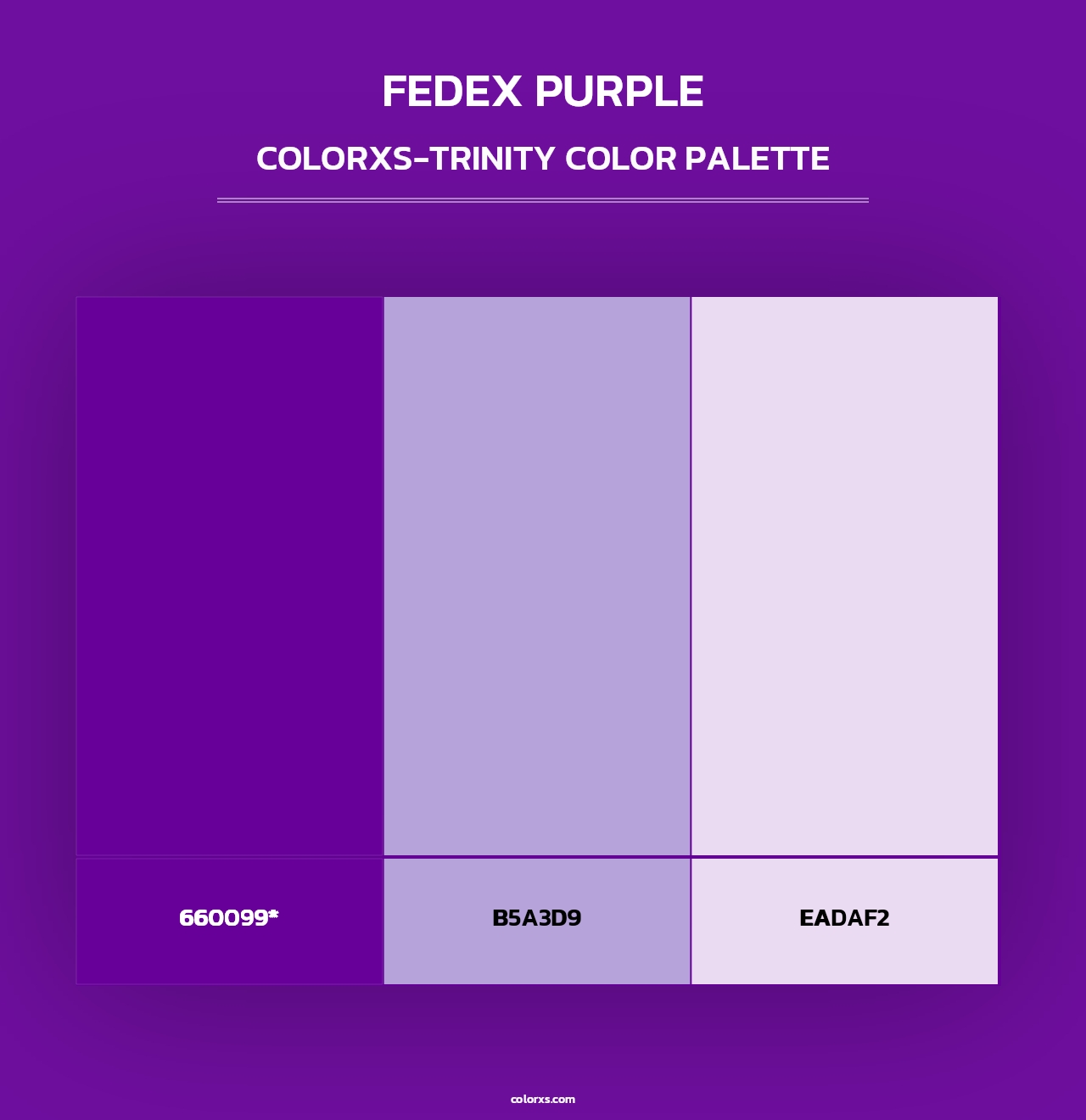 FedEx Purple - Colorxs Trinity Palette