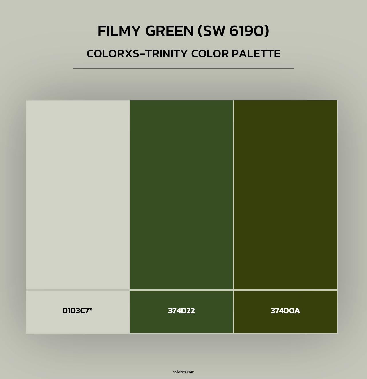Filmy Green (SW 6190) - Colorxs Trinity Palette