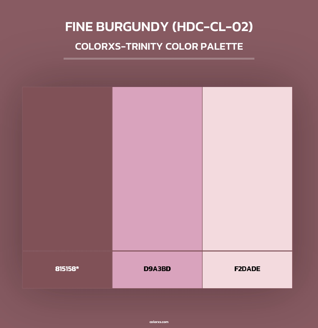 Fine Burgundy (HDC-CL-02) - Colorxs Trinity Palette