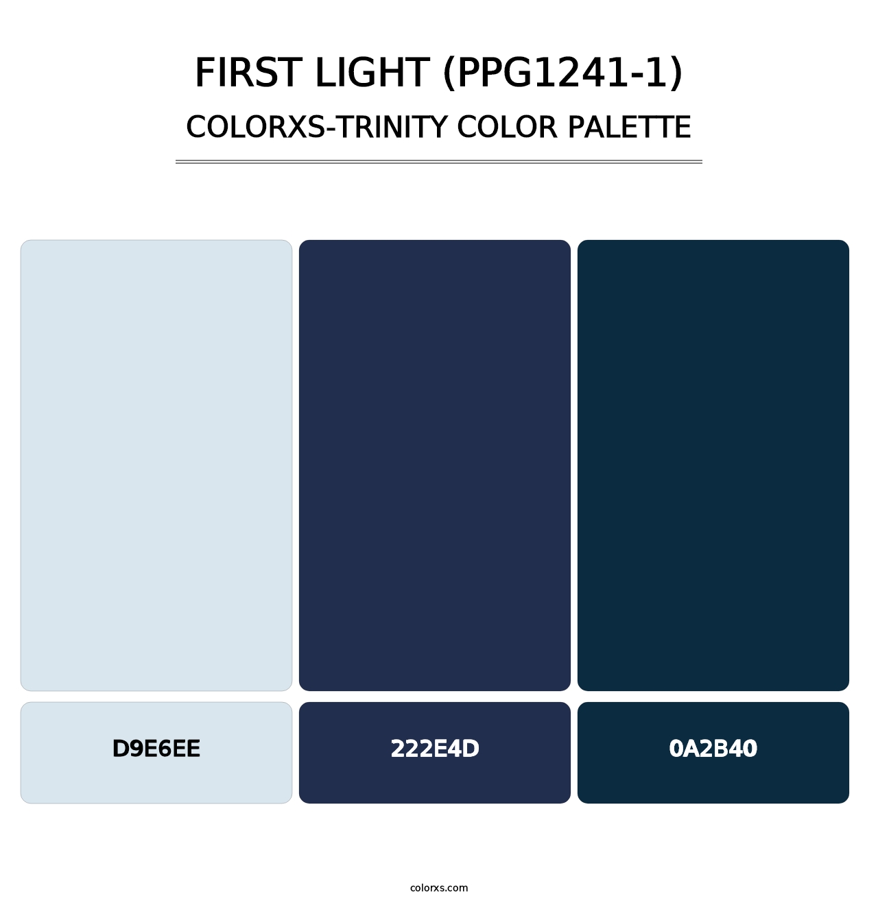 First Light (PPG1241-1) - Colorxs Trinity Palette