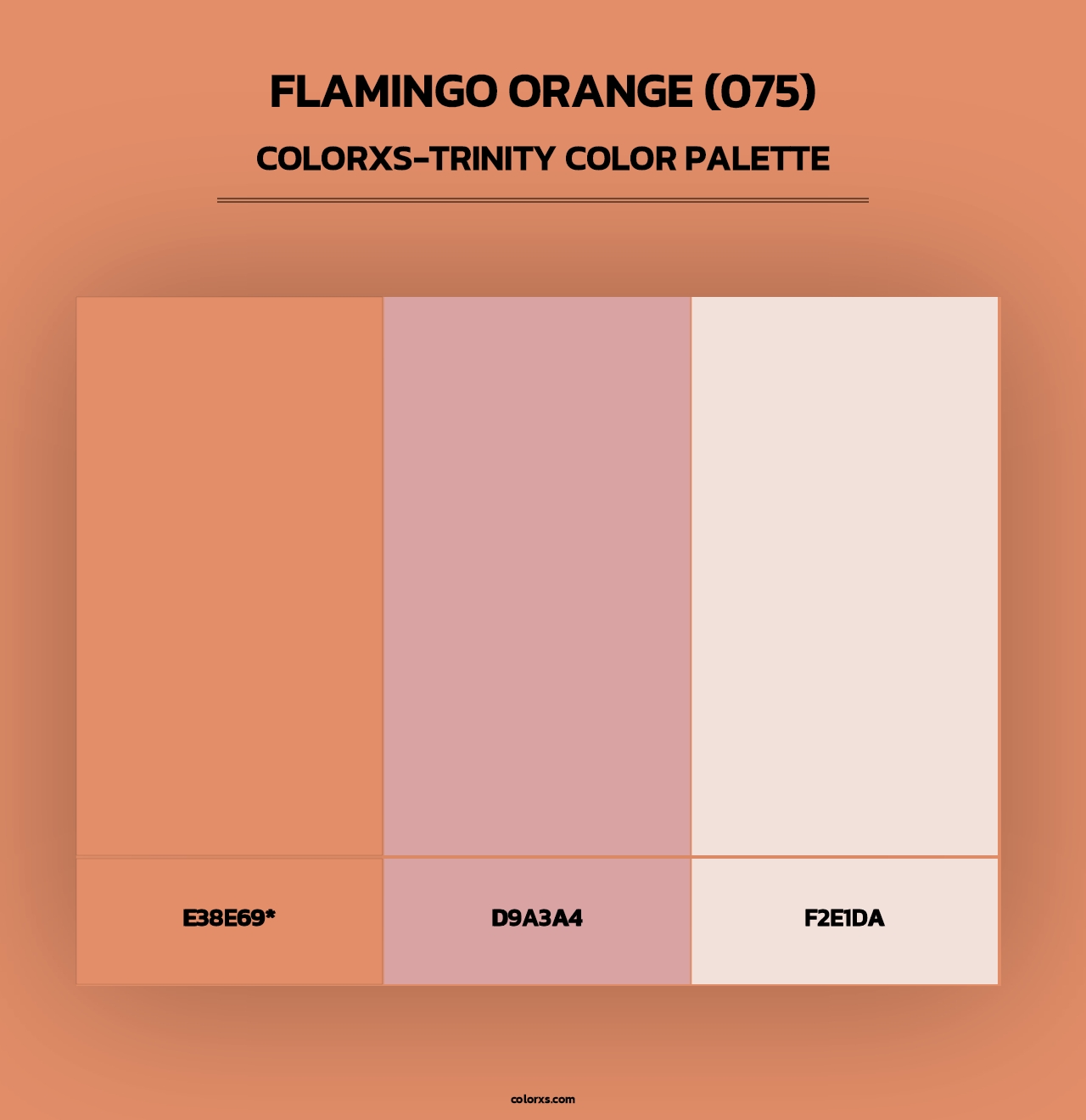 Flamingo Orange (075) - Colorxs Trinity Palette