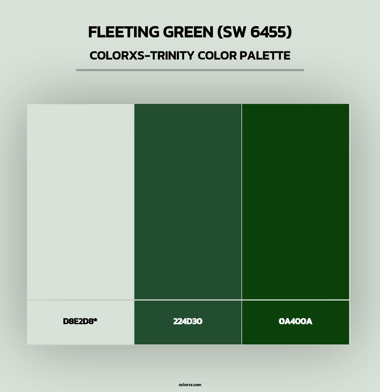 Fleeting Green (SW 6455) - Colorxs Trinity Palette
