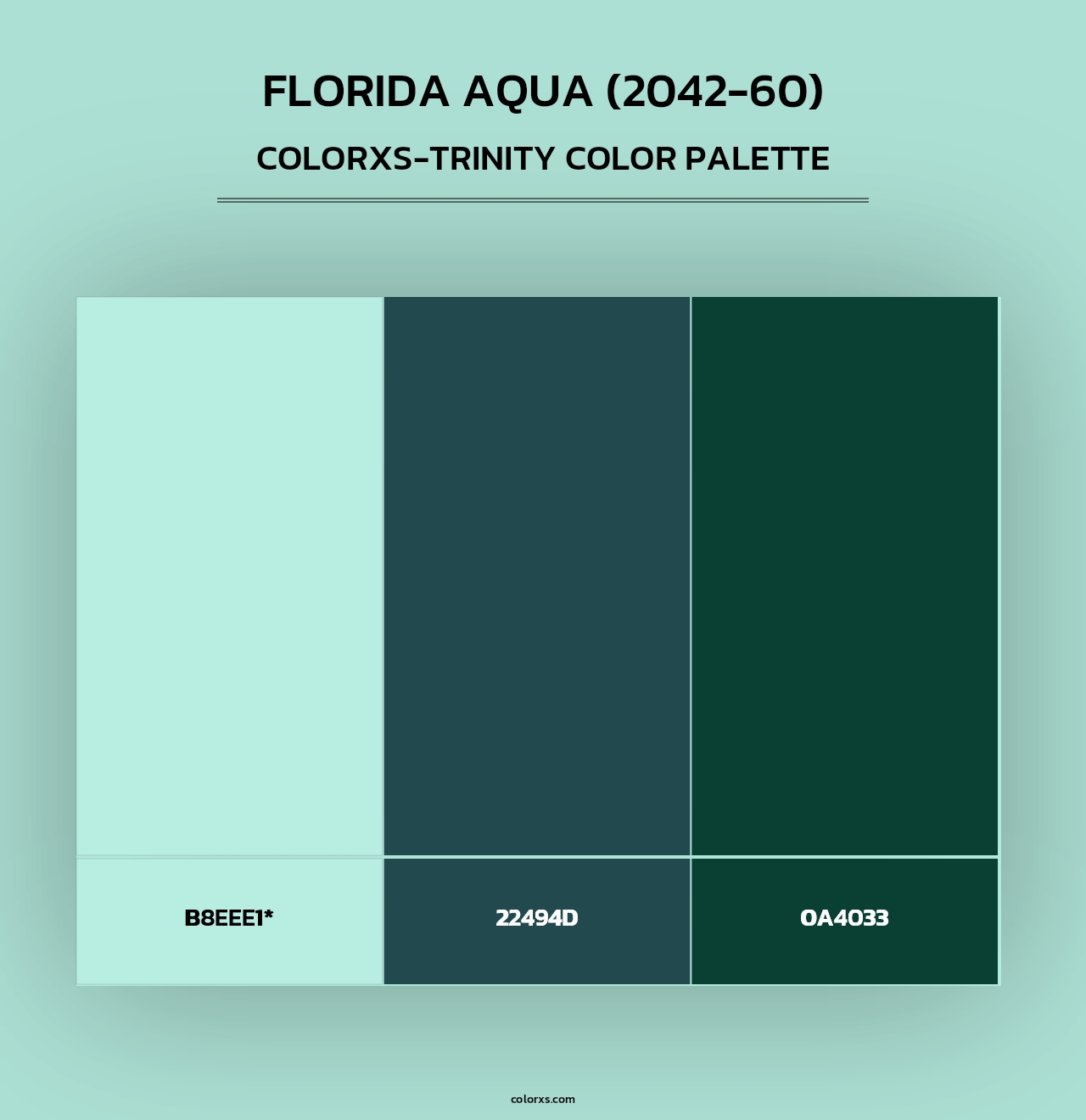 Florida Aqua (2042-60) - Colorxs Trinity Palette