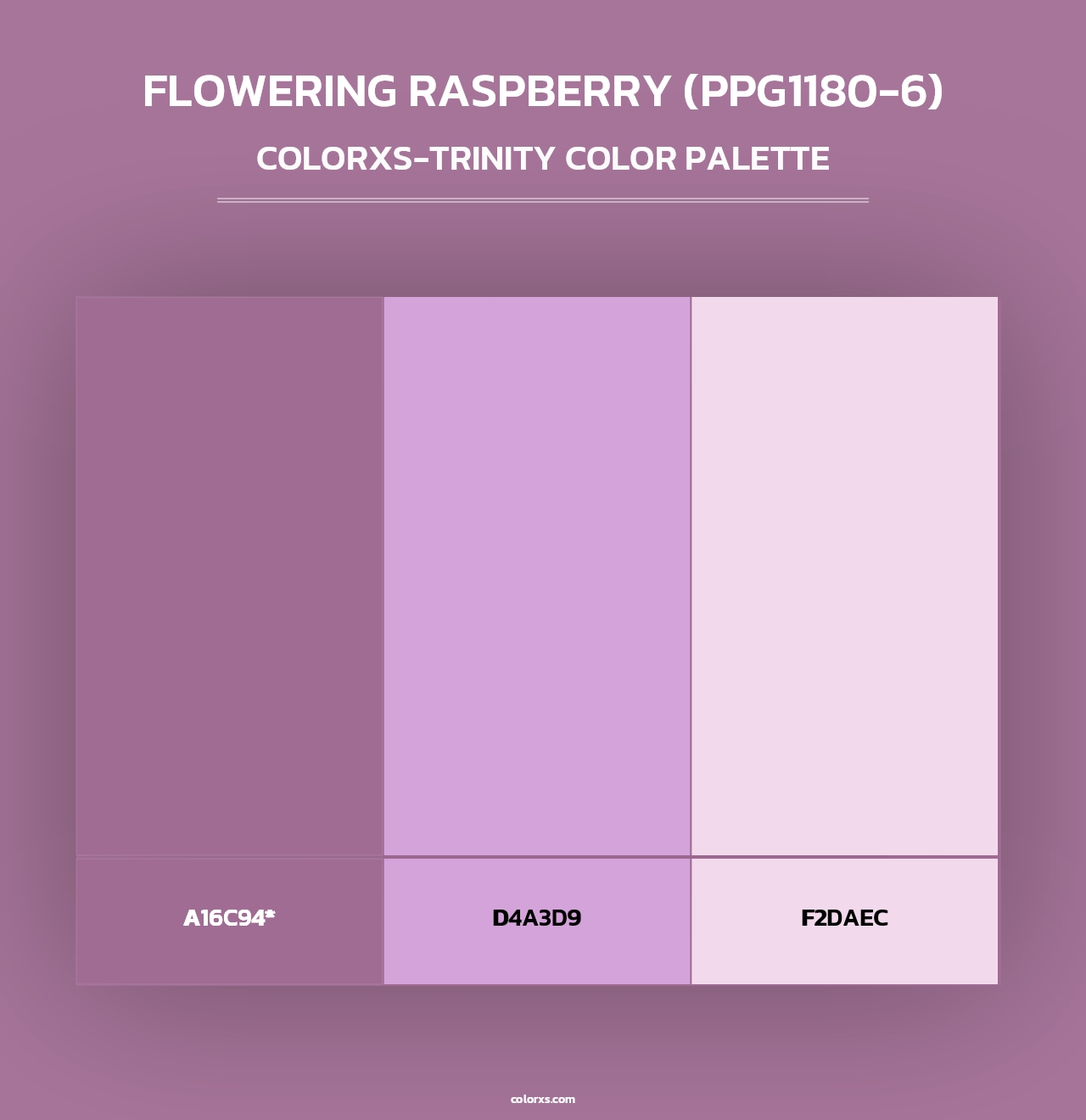 Flowering Raspberry (PPG1180-6) - Colorxs Trinity Palette