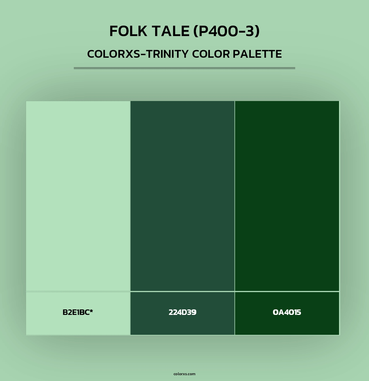 Folk Tale (P400-3) - Colorxs Trinity Palette