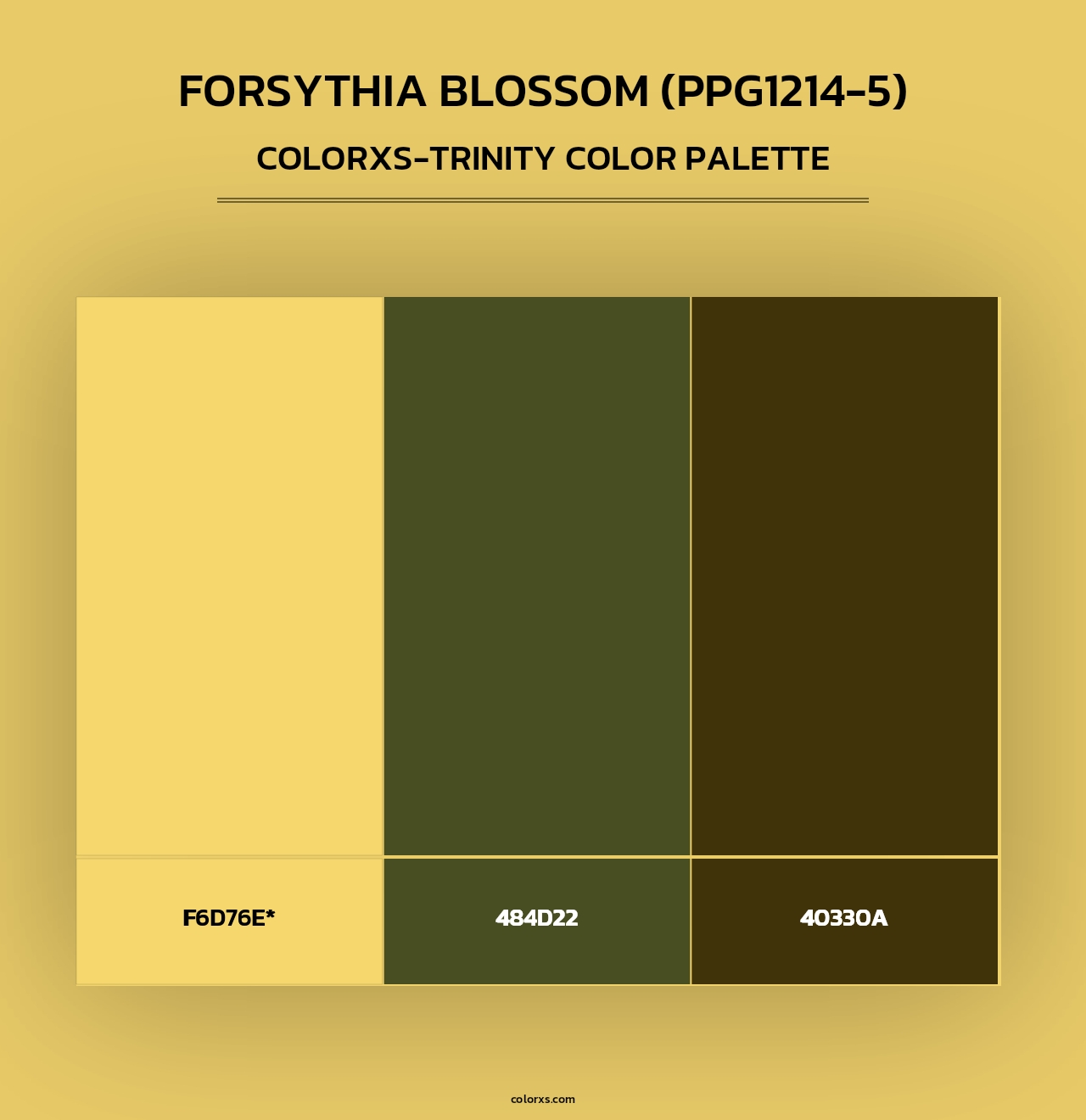 Forsythia Blossom (PPG1214-5) - Colorxs Trinity Palette
