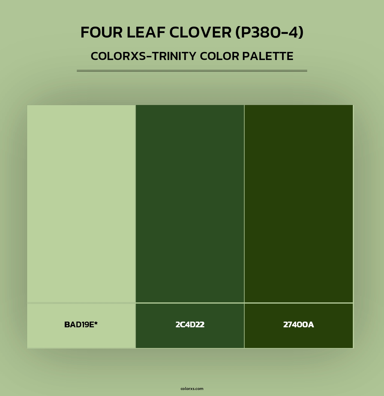 Four Leaf Clover (P380-4) - Colorxs Trinity Palette