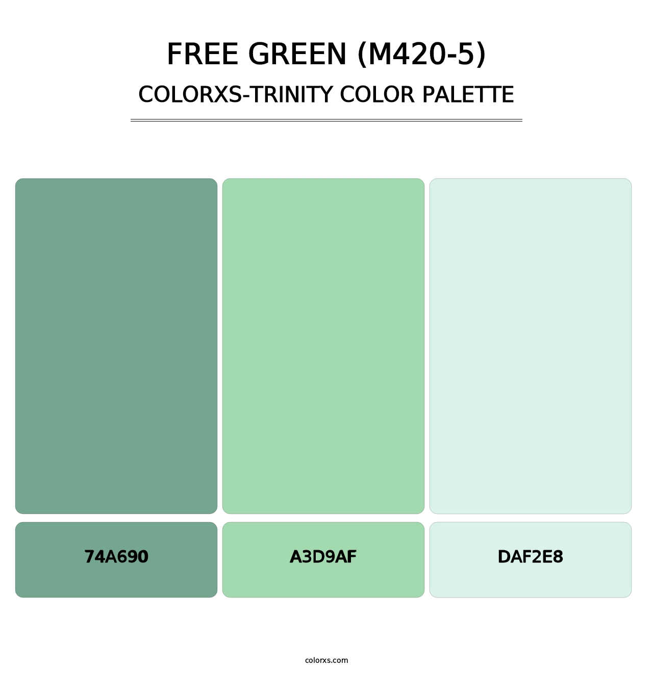 Free Green (M420-5) - Colorxs Trinity Palette