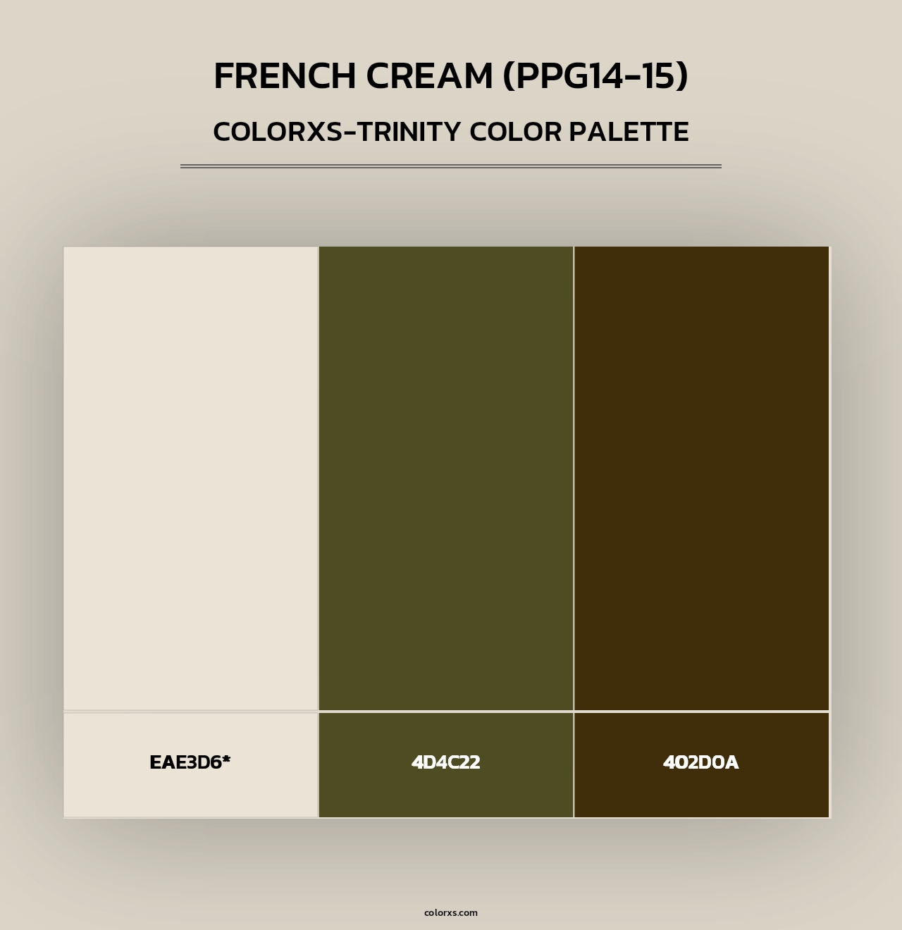 French Cream (PPG14-15) - Colorxs Trinity Palette