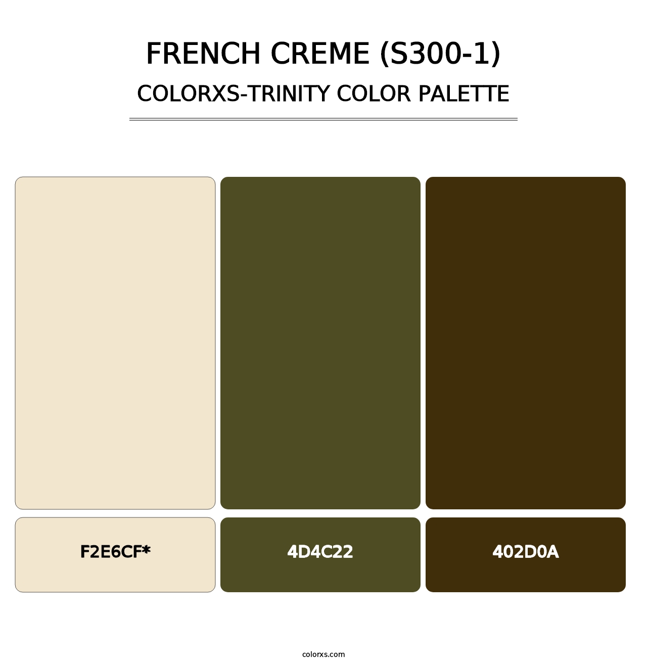 French Creme (S300-1) - Colorxs Trinity Palette