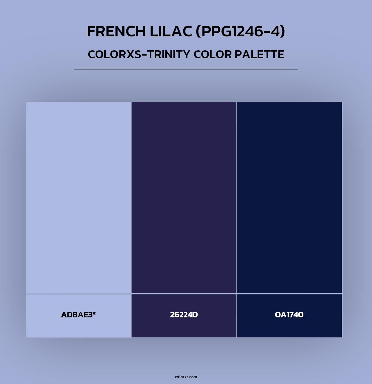 French Lilac (PPG1246-4) - Colorxs Trinity Palette