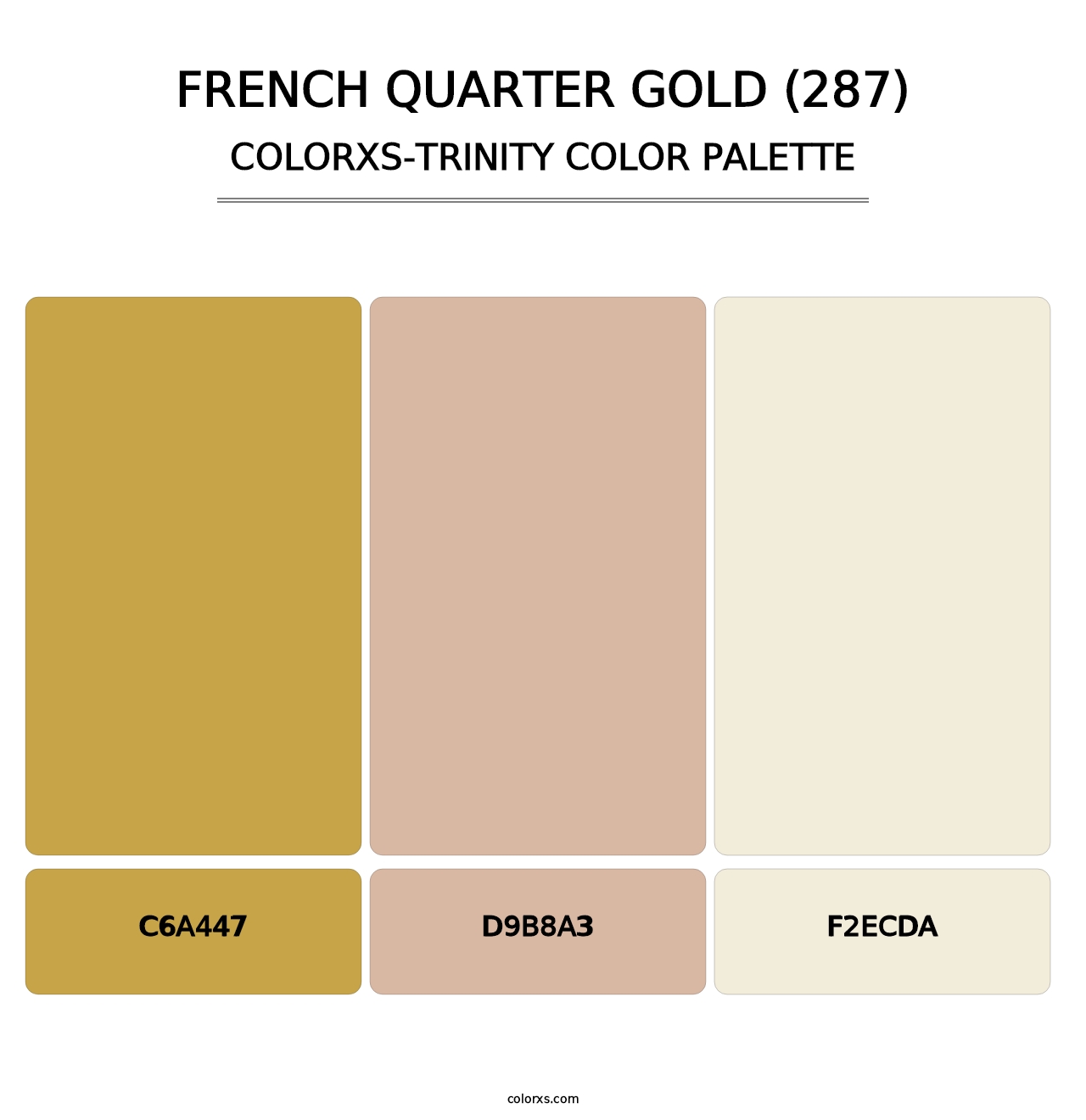 French Quarter Gold (287) - Colorxs Trinity Palette
