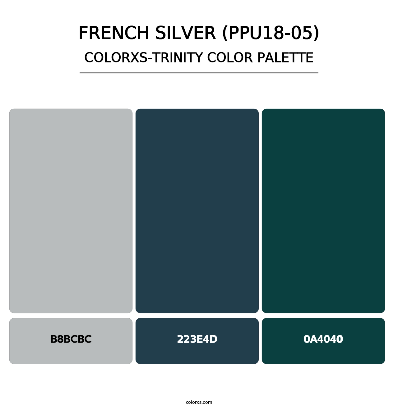 French Silver (PPU18-05) - Colorxs Trinity Palette