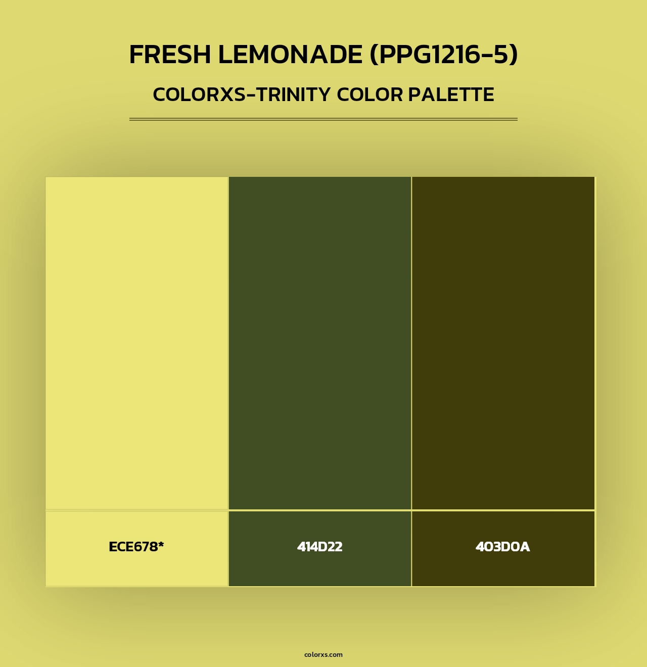 Fresh Lemonade (PPG1216-5) - Colorxs Trinity Palette