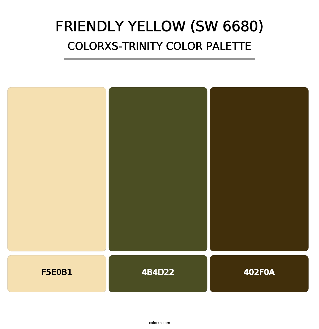 Friendly Yellow (SW 6680) - Colorxs Trinity Palette