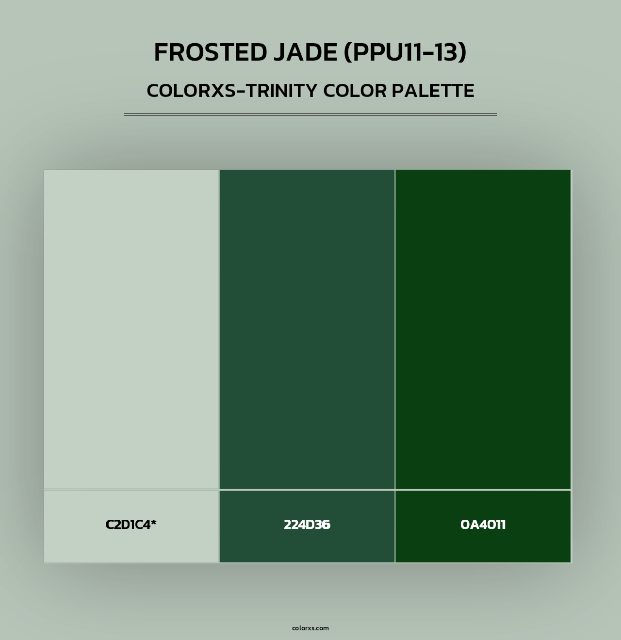 Frosted Jade (PPU11-13) - Colorxs Trinity Palette