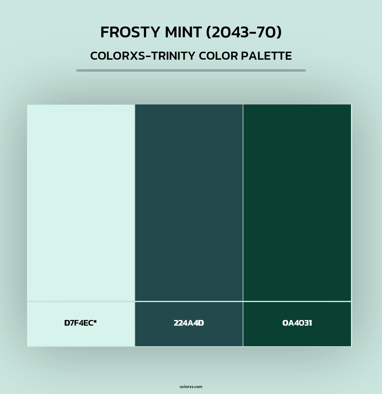 Frosty Mint (2043-70) - Colorxs Trinity Palette