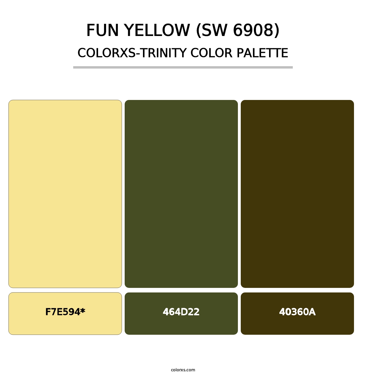 Fun Yellow (SW 6908) - Colorxs Trinity Palette