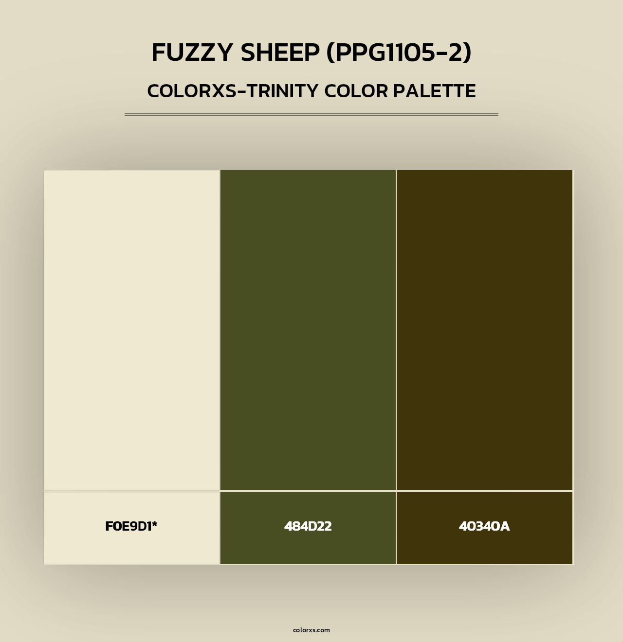 Fuzzy Sheep (PPG1105-2) - Colorxs Trinity Palette