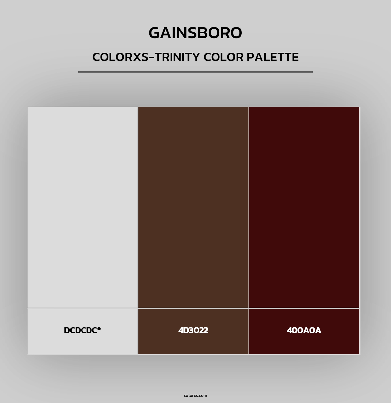 Gainsboro - Colorxs Trinity Palette