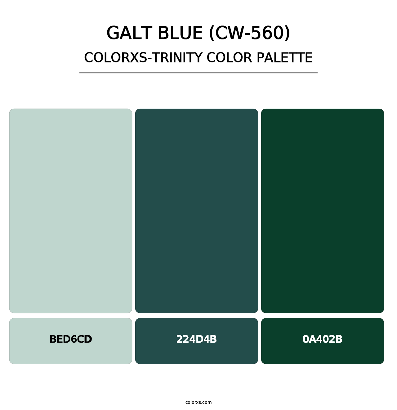 Galt Blue (CW-560) - Colorxs Trinity Palette