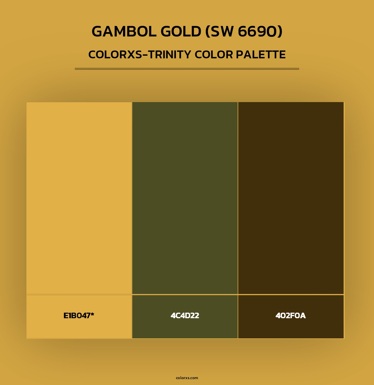 Gambol Gold (SW 6690) - Colorxs Trinity Palette