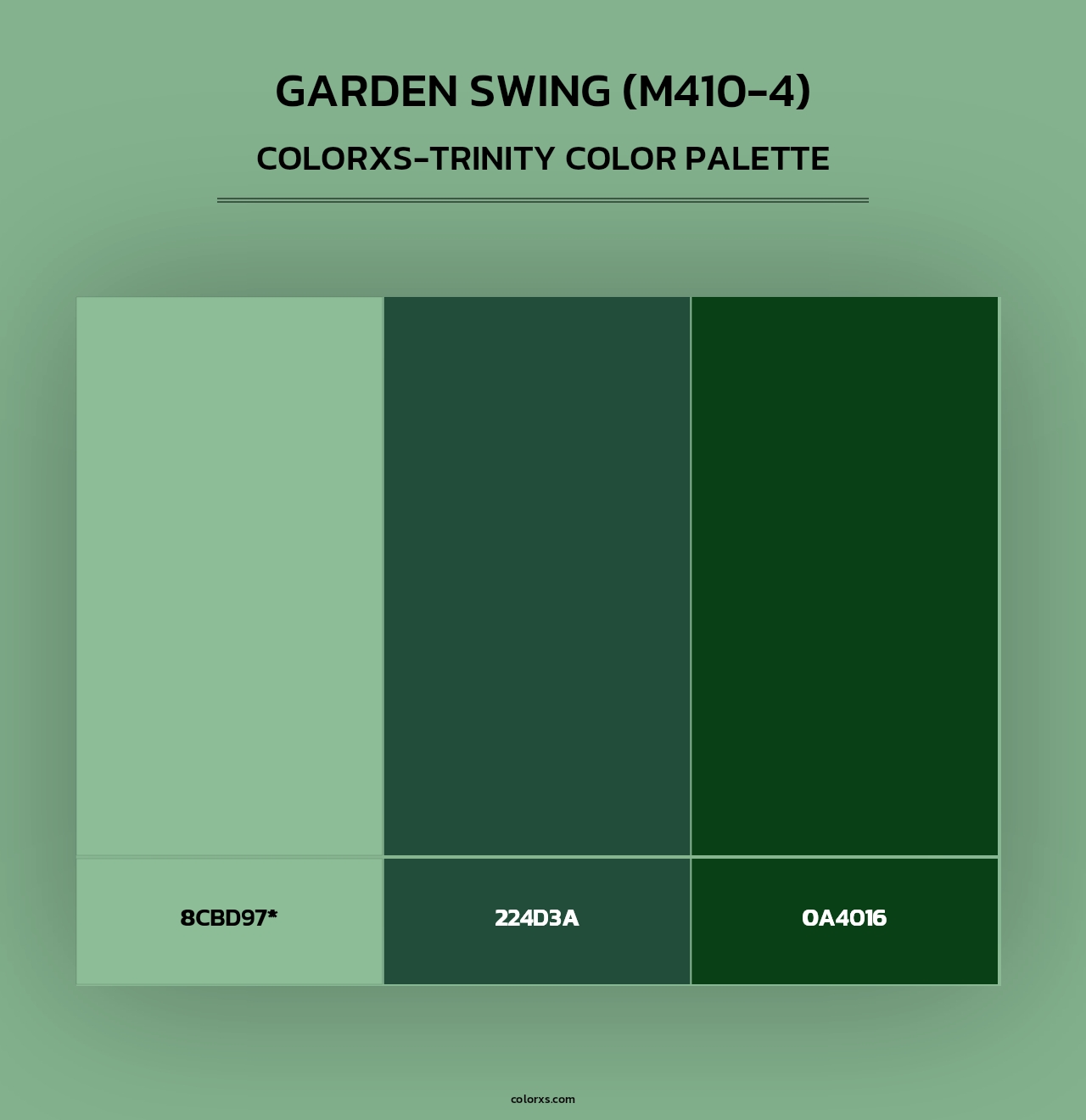 Garden Swing (M410-4) - Colorxs Trinity Palette