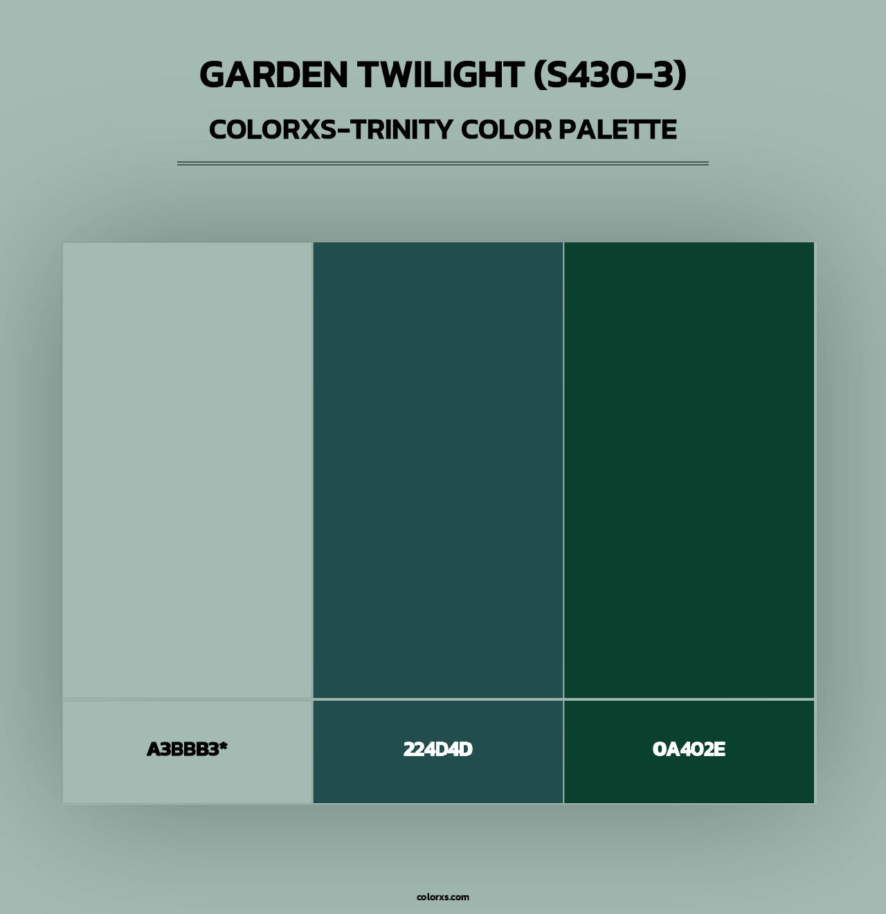 Garden Twilight (S430-3) - Colorxs Trinity Palette