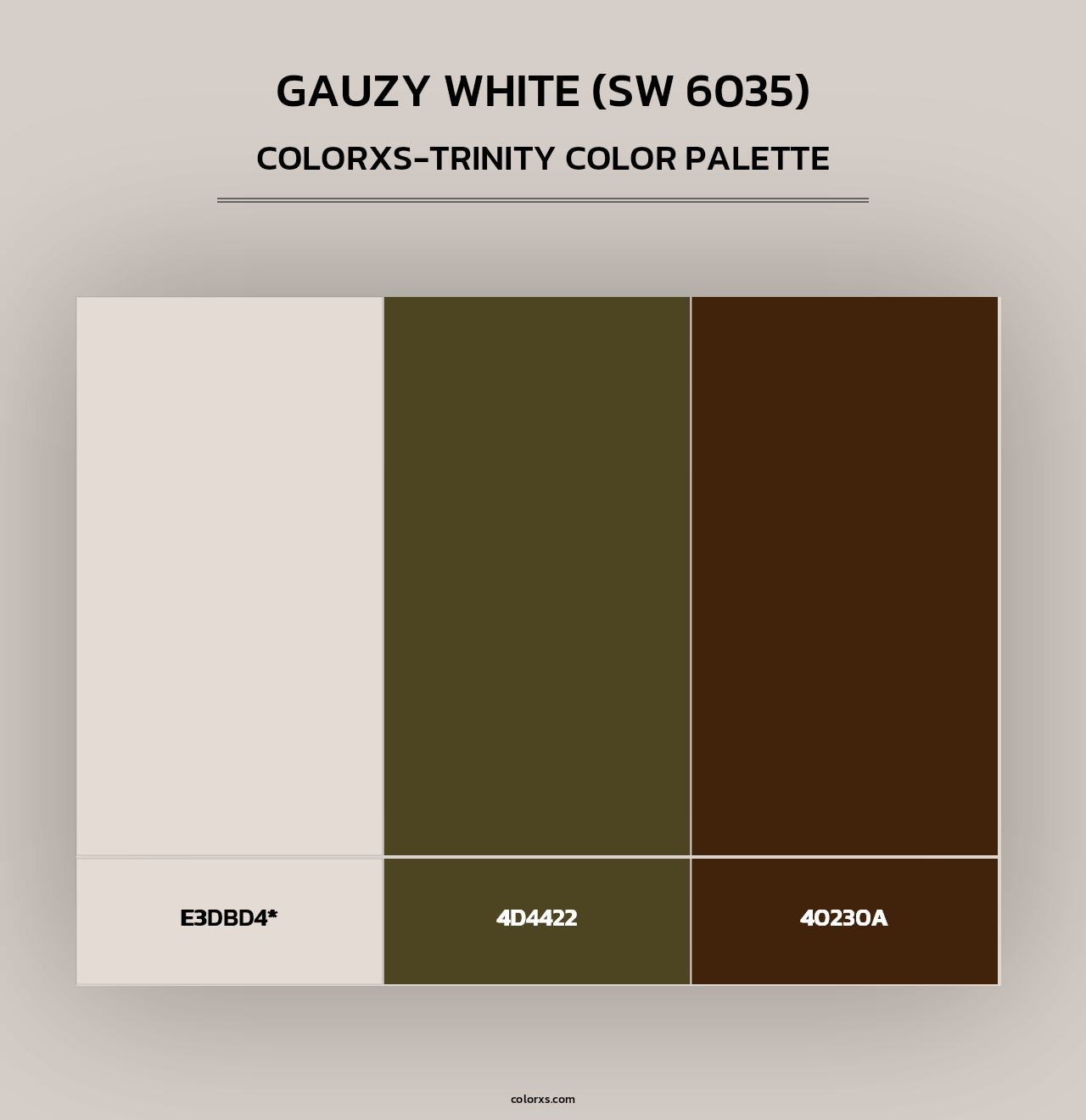 Gauzy White (SW 6035) - Colorxs Trinity Palette