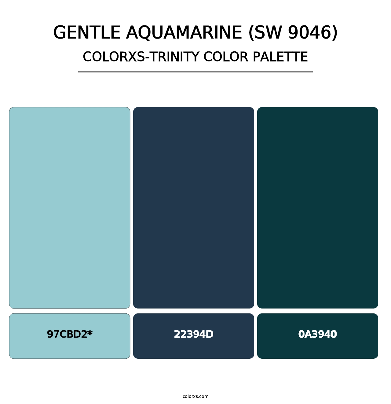Gentle Aquamarine (SW 9046) - Colorxs Trinity Palette