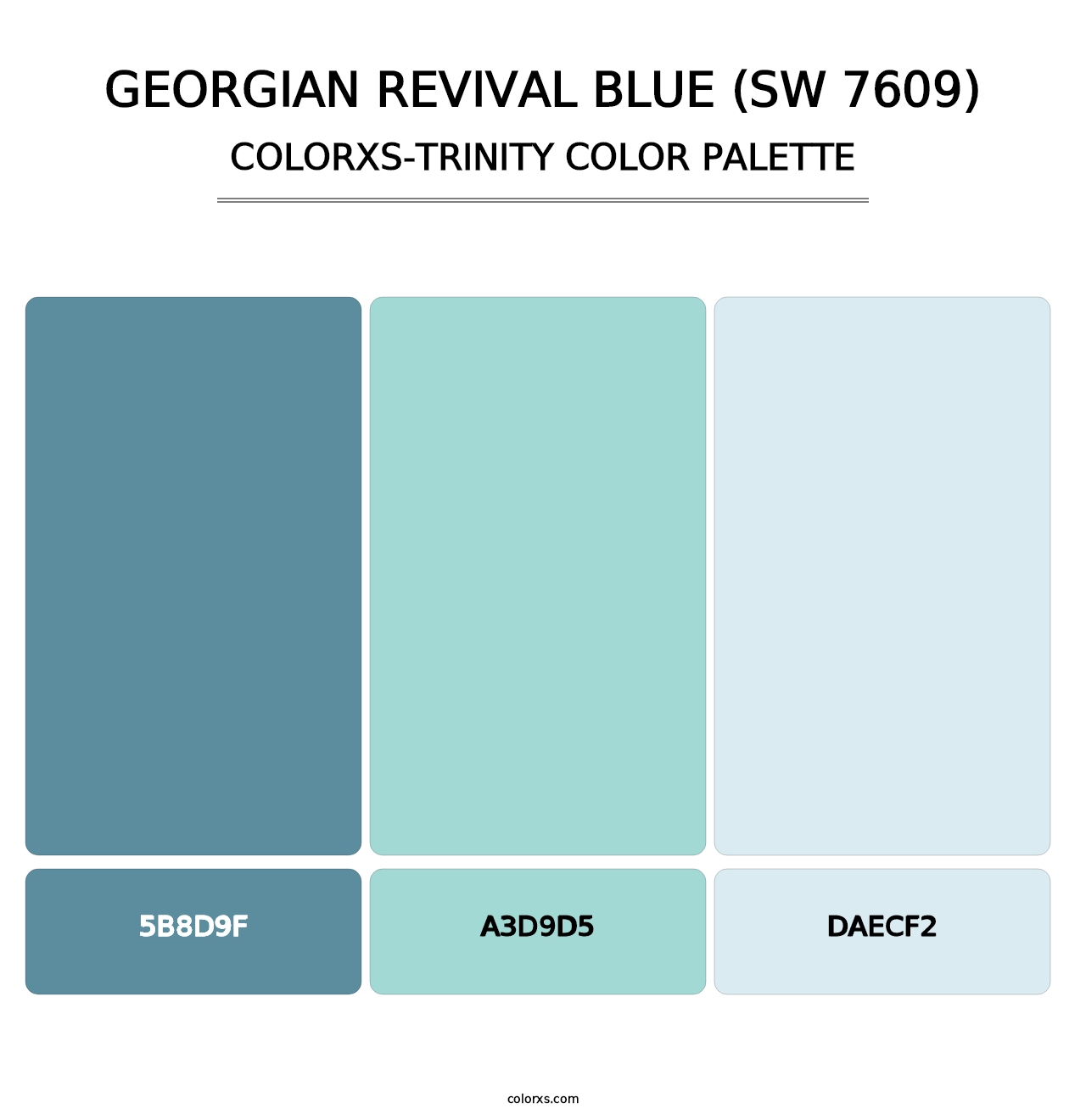Georgian Revival Blue (SW 7609) - Colorxs Trinity Palette