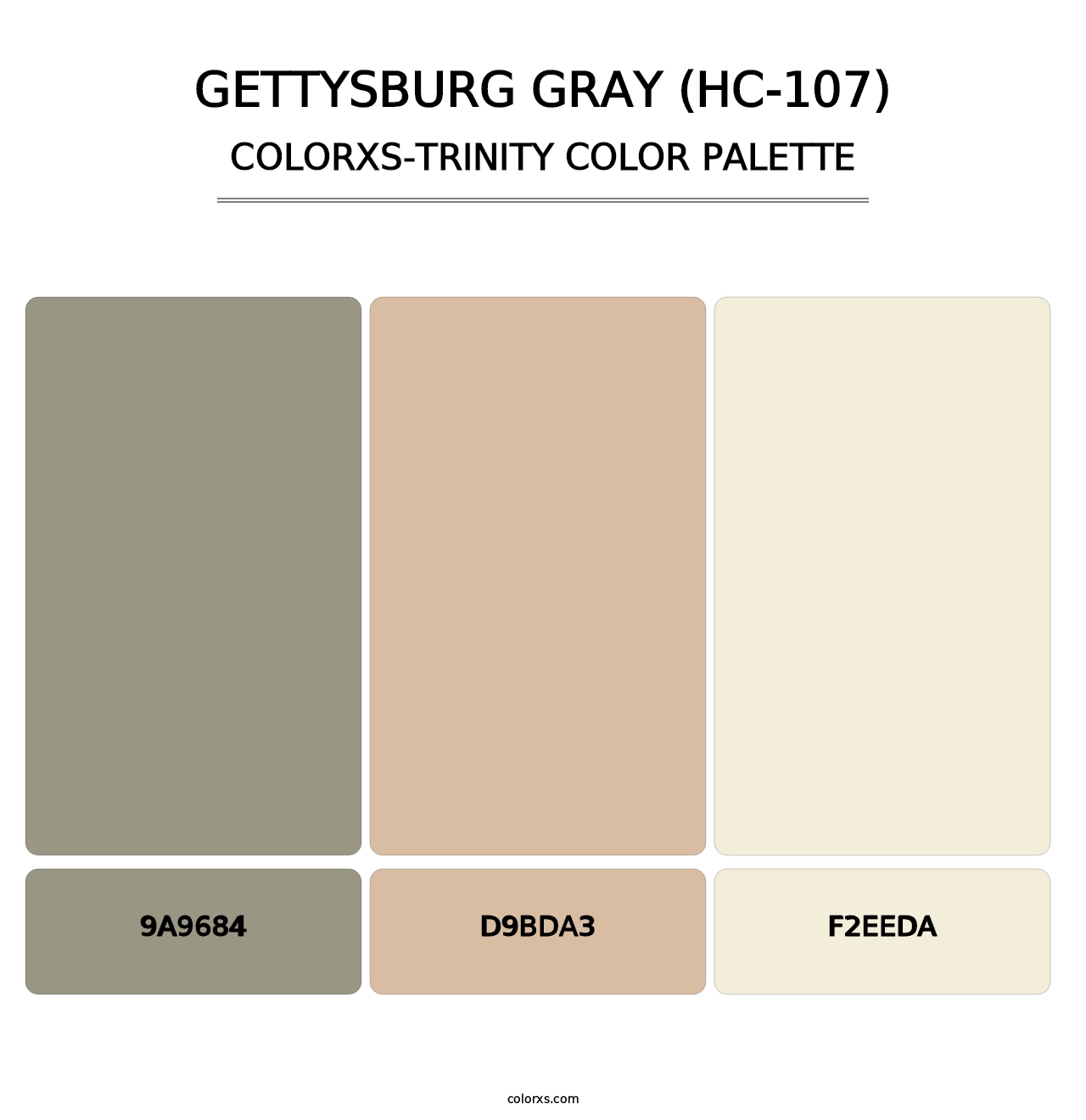 Gettysburg Gray (HC-107) - Colorxs Trinity Palette