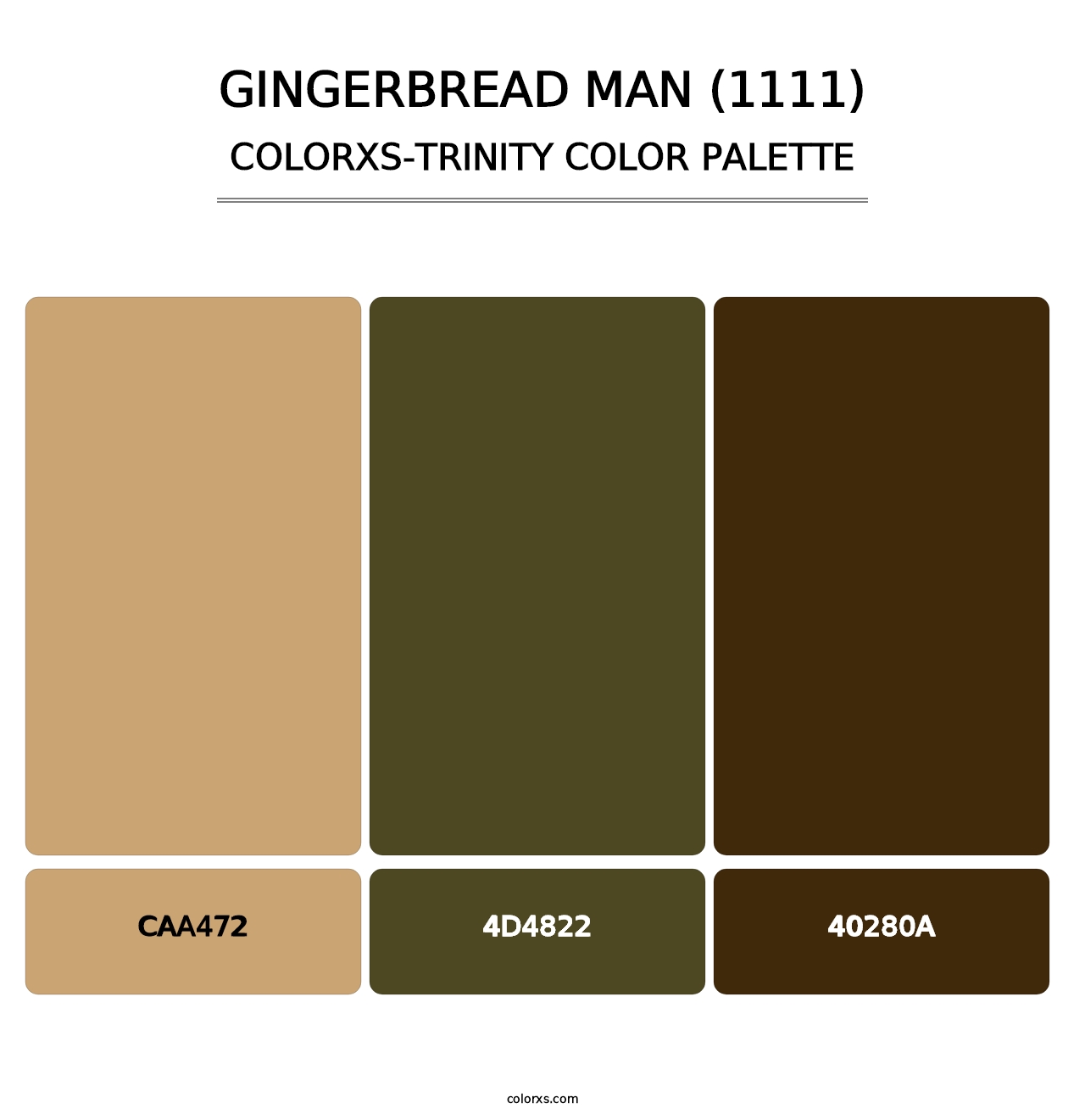 Gingerbread Man (1111) - Colorxs Trinity Palette
