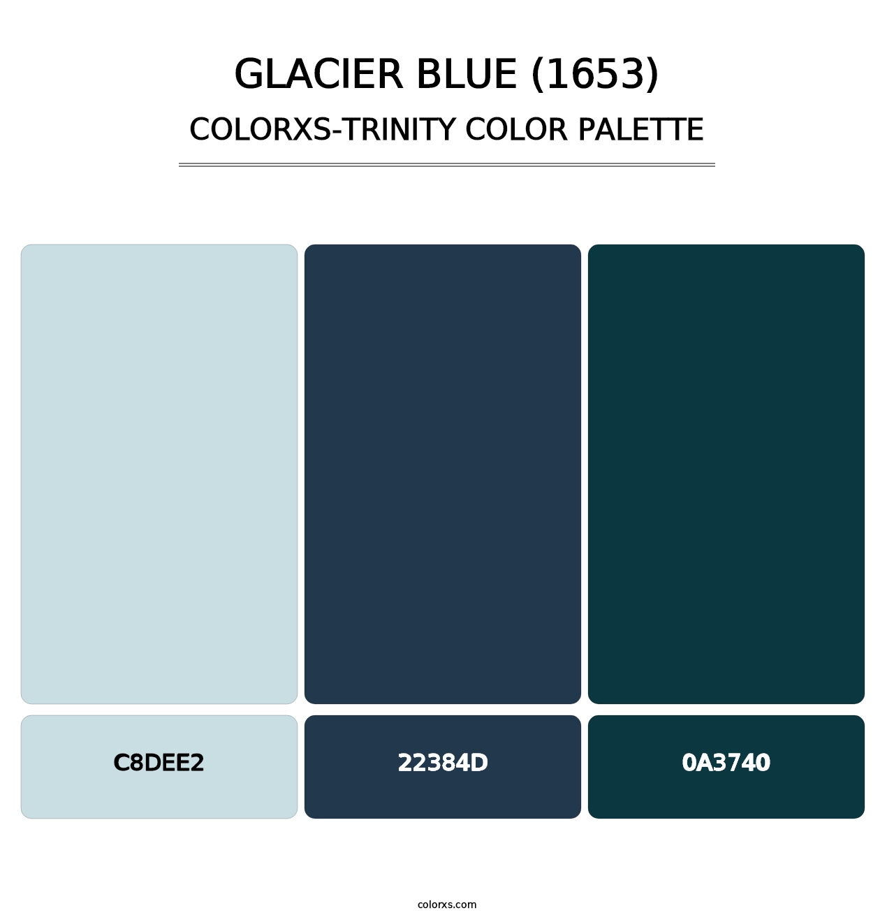 Glacier Blue (1653) - Colorxs Trinity Palette