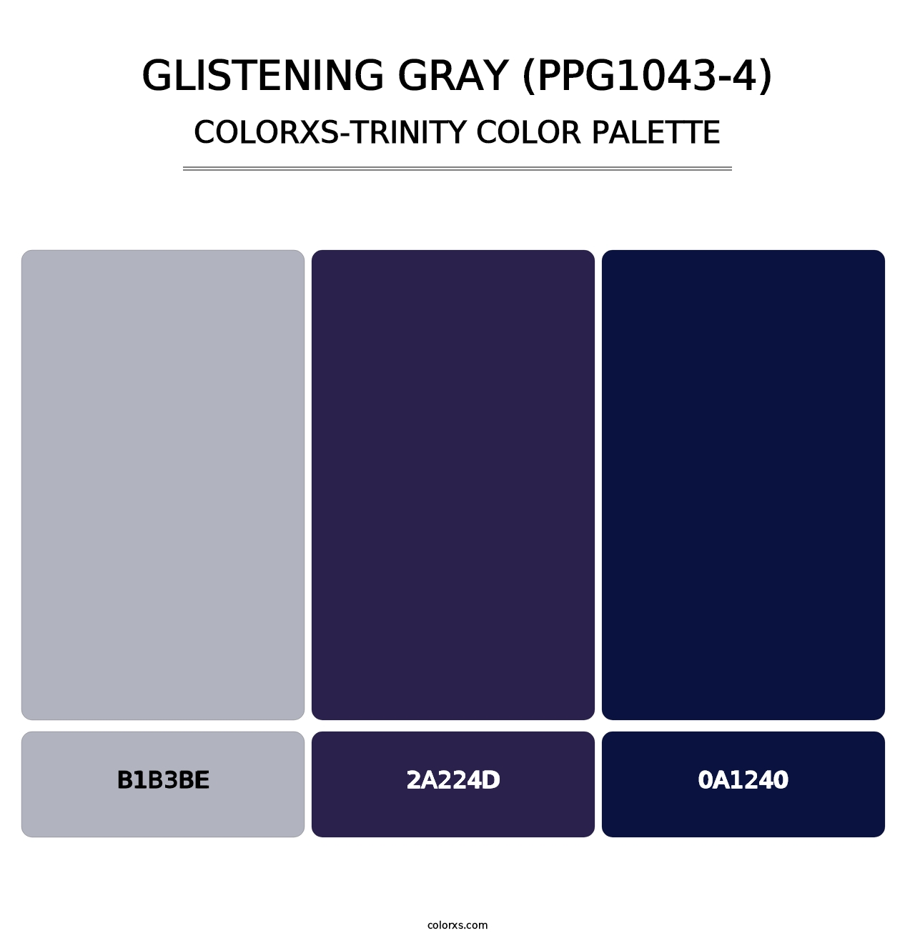 Glistening Gray (PPG1043-4) - Colorxs Trinity Palette