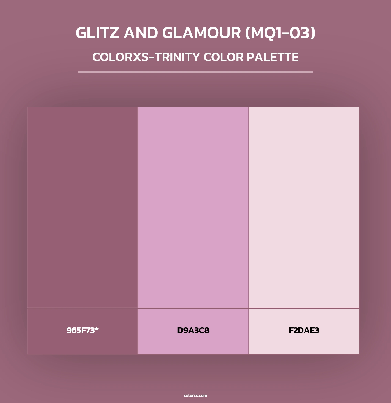 Glitz And Glamour (MQ1-03) - Colorxs Trinity Palette